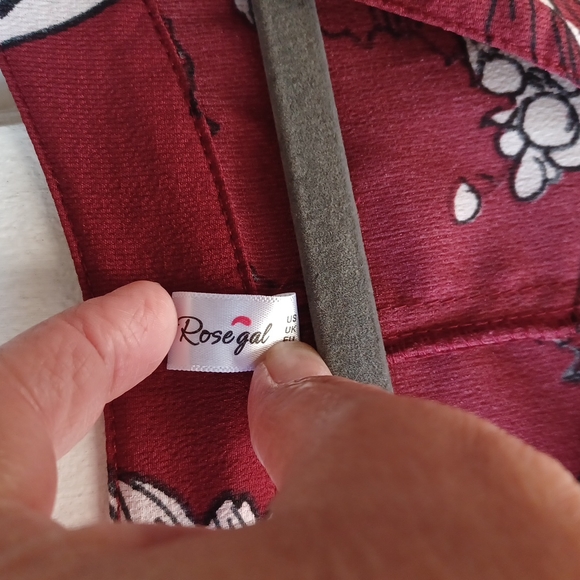 Rosedale Red Floral Longsleeve Dress size 4X - Picture 5 of 12